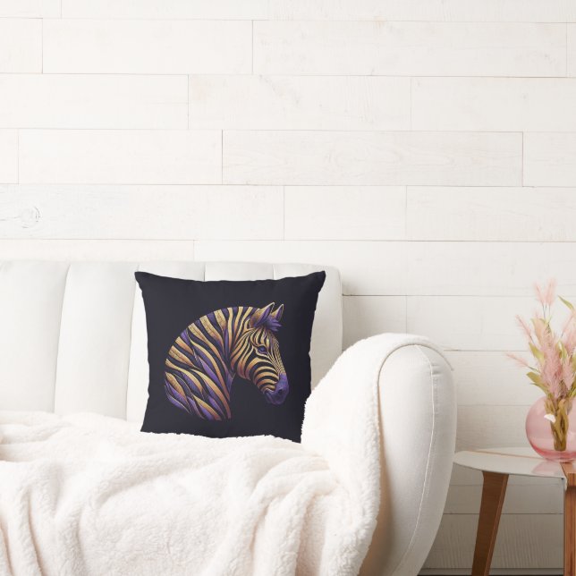 Coussin Zebra purple Kudde (Soffa)