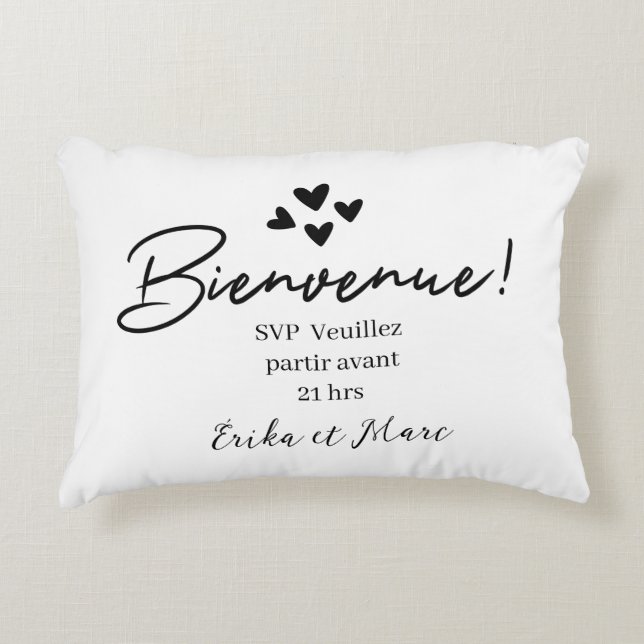 Coussins Décoratifs SVP Veuillez partir avant 21 h Prydnadskudde (Framsidan)