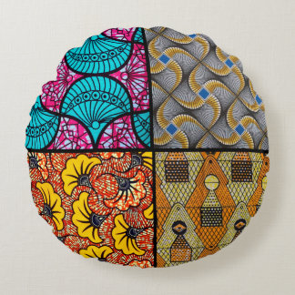 Coussins rond Wax Africain Rund Kudde