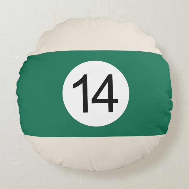 Coussins Ronds Boule de Billard #14 Rund Kudde (Framsidan)