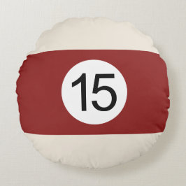 Coussins Ronds Boule de Billard #15 Rund Kudde
