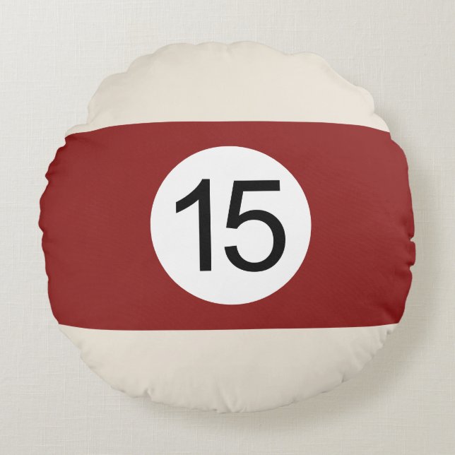 Coussins Ronds Boule de Billard #15 Rund Kudde (Framsidan)