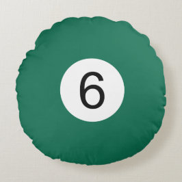 Coussins Ronds Boule de Billard #6 Rund Kudde