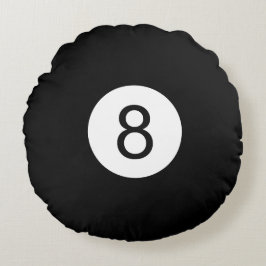 Coussins Ronds Boule de Billard #8 Rund Kudde
