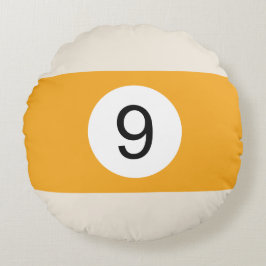 Coussins Ronds Boule de Billard #9 Rund Kudde