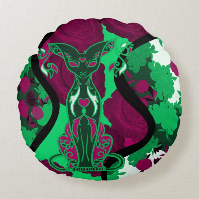 Coussins Ronds Chamalion Rund Kudde (Framsidan)