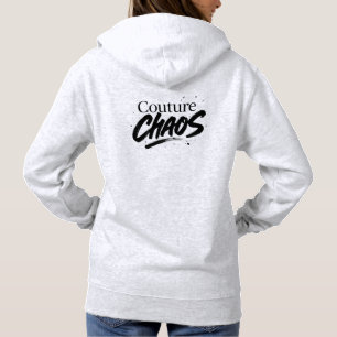 Couture Chaos Hoodie - High-Mode Messy Aesthetic T Shirt