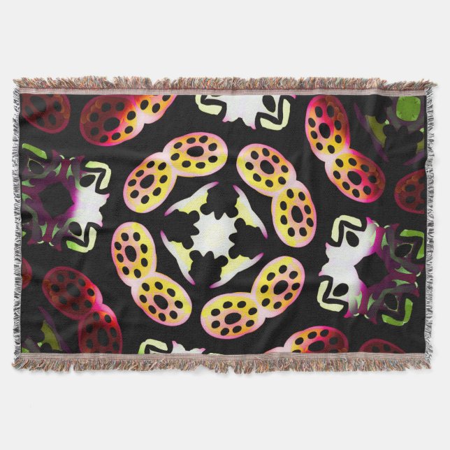 Couverture Jimette Design a franges de rose orange Mysfilt (Framsidan)