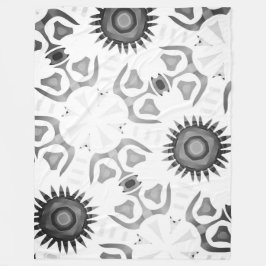 Couverture polaire Jimette Design noir et blanc Fleecefilt