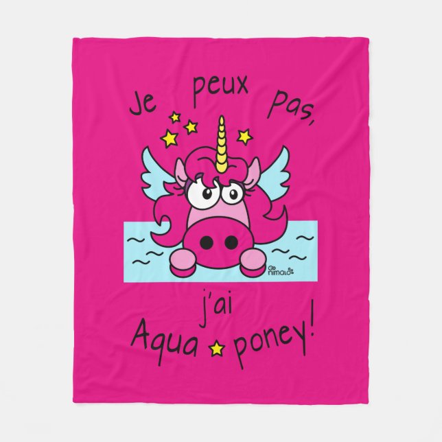 couverture polaire "Licorne, Aquaponey" Fleecefilt (Framsidan)