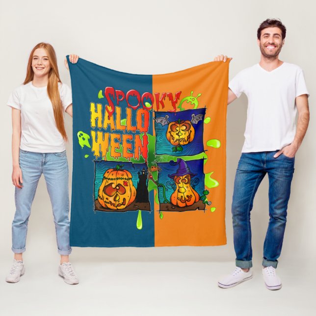 Couverture Polaire Spooky Halloween Fleecefilt (På plats)