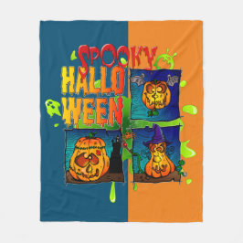 Couverture Polaire Spooky Halloween Fleecefilt