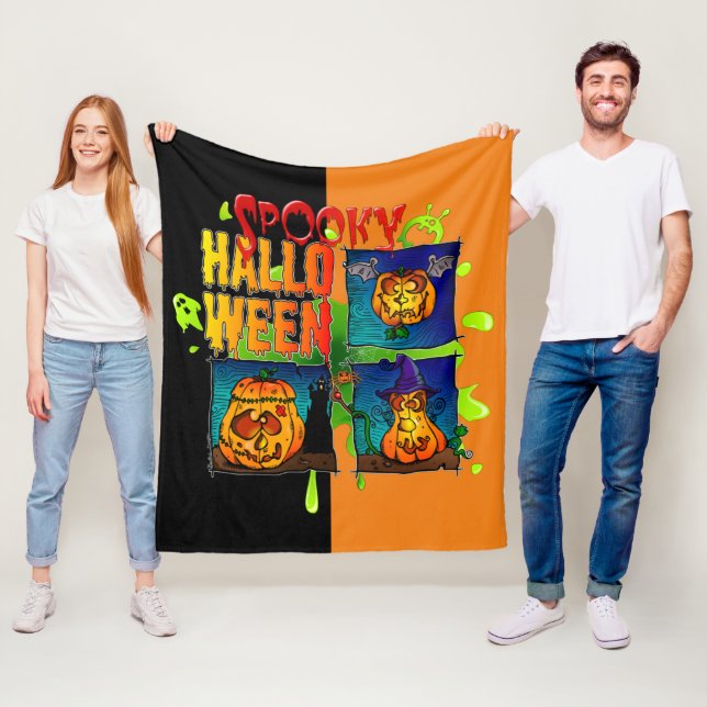 Couverture Polaire Spooky Halloween Fleecefilt (På plats)