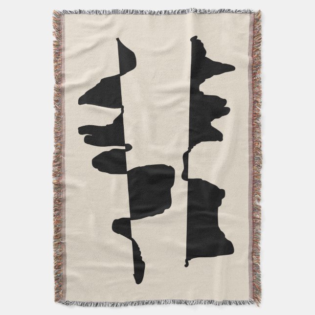 Couverture Tissée Art Abstrait Dual Face Filt (Framsidan Vertikal)