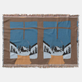 Couverture Tissée Hivernale - Boule à Neige Filt