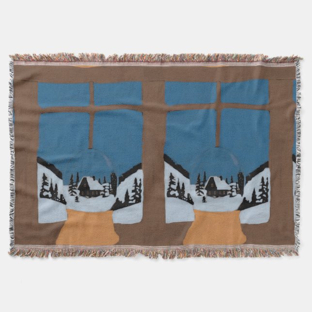 Couverture Tissée Hivernale - Boule à Neige Filt (Framsidan)