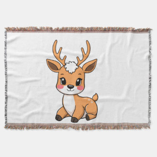 Couverture Tissée Petit Cerf Kawaii Filt