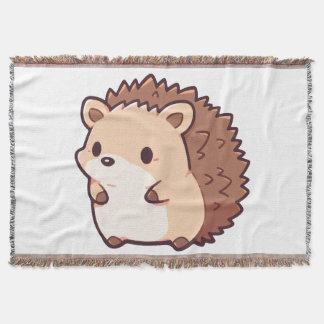 Couverture Tissée Petit Hérisson Kawaii Filt