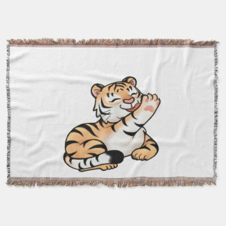 Couverture Tissée Petit Tigre Kawaii Filt