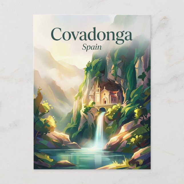 Covadonga Spanien Vykort (Framsida)