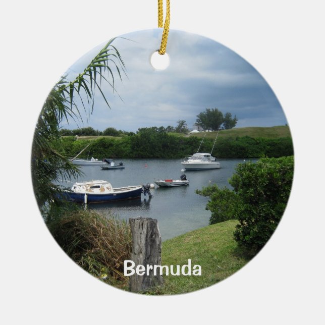 Cove #1, Bermuda Julgransprydnad Keramik (Framsidan)