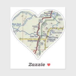 Cove Fort Utah Karta Klistermärken