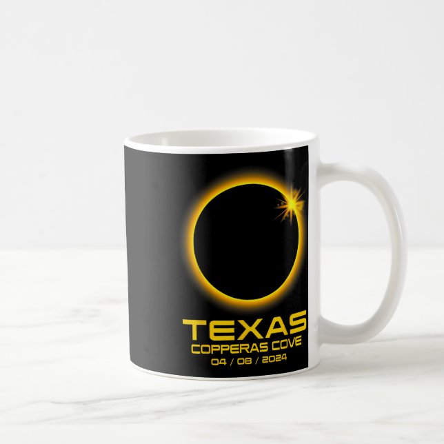 Cove Texas Tx Total Solar Eclipse 2024 Kaffemugg (Höger)