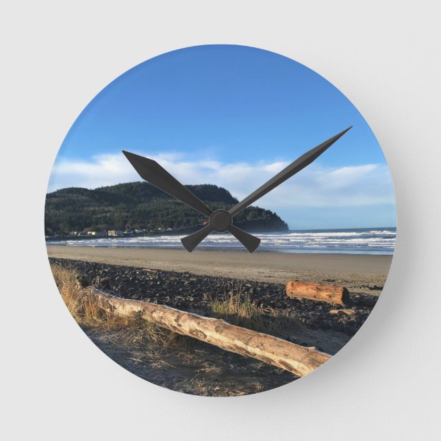 Cove vid Seaside, Oregon Rund Klocka (Framsida)