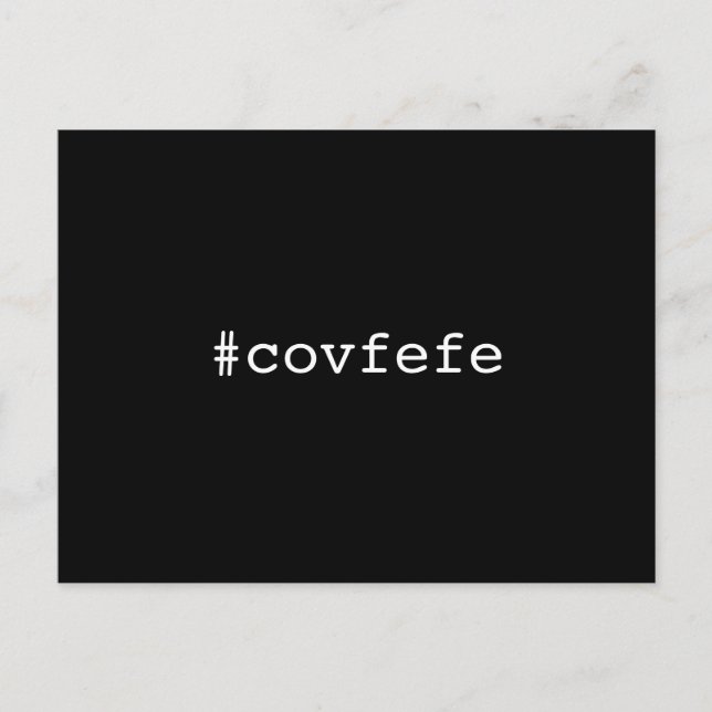 #covefe covefe Trump Text Memorandumordförande Vykort (Framsida)
