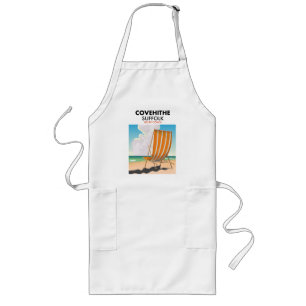 Covehithe kväolk strandreseaffisch T-Shirt Långt Förkläde