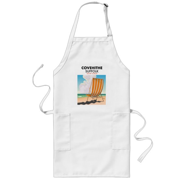 Covehithe kväolk strandreseaffisch T-Shirt Långt Förkläde (Framsidan)