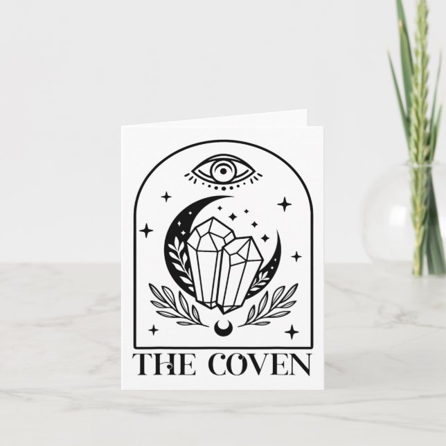 Coven Bride Witchy Gothic Bröllop Bachelorette Kort (Framsida)
