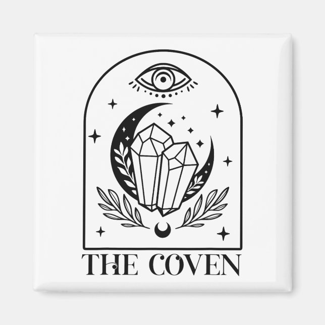 Coven Bride Witchy Gothic Bröllop Bachelorette Magnet (Framsidan)