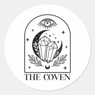 Coven Bride Witchy Gothic Bröllop Bachelorette Runt Klistermärke