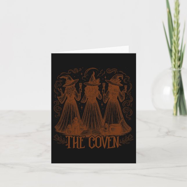 Coven Bridesmaid Witch Halloween Chelorette Morsa Kort (Framsida)