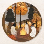 coven underlägg papper rund<br><div class="desc">The ghost witches gather on halloween for a coven gathering</div>