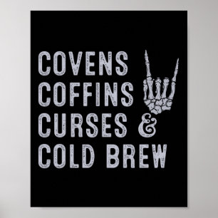 Covens Coffins Curses Kall Brew Fall Halloween Spo Poster