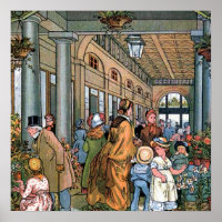 "Covent Garden, London" Vintage Illustration
