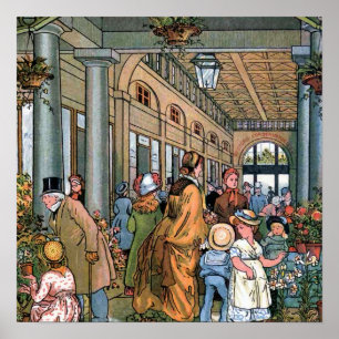 "Covent trädgård, London" vintageillustration Poster