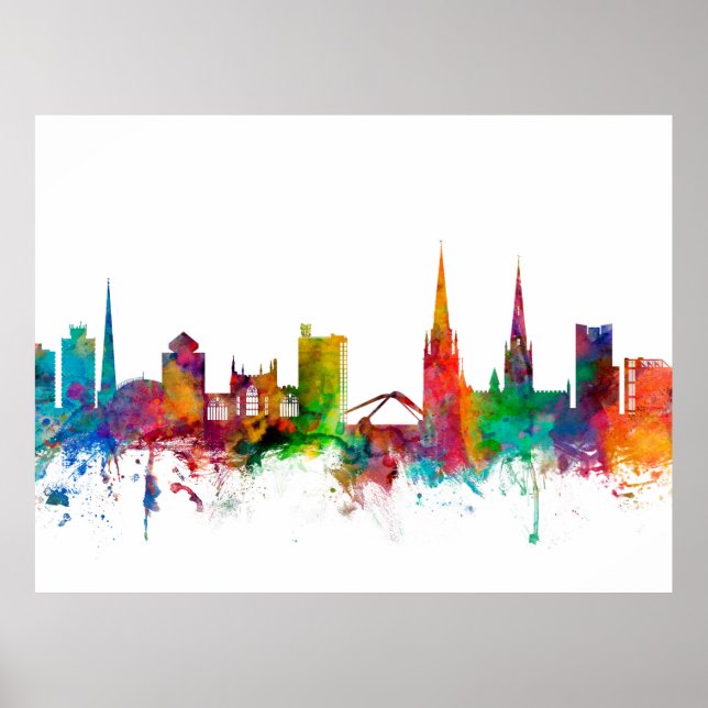Coventry England Skyline Poster (Framsidan)
