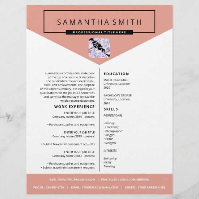 Cover brev professionell-cv (Framsida)