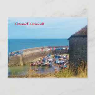 Coverack Harbor Lizard Cornwall England Vykort