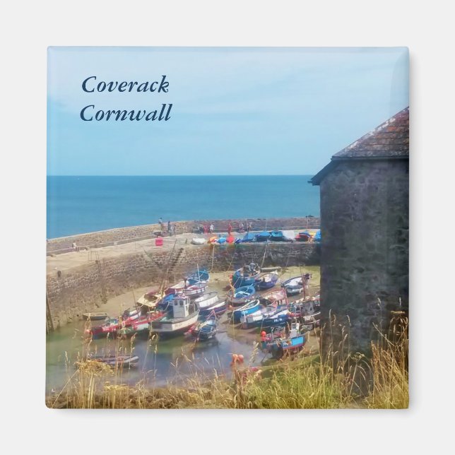 Coverack Harbour, Lizard Cornwall England Magnet (Framsidan)