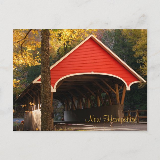 Covered Bridge, New Hampshire Vykort (Framsida)