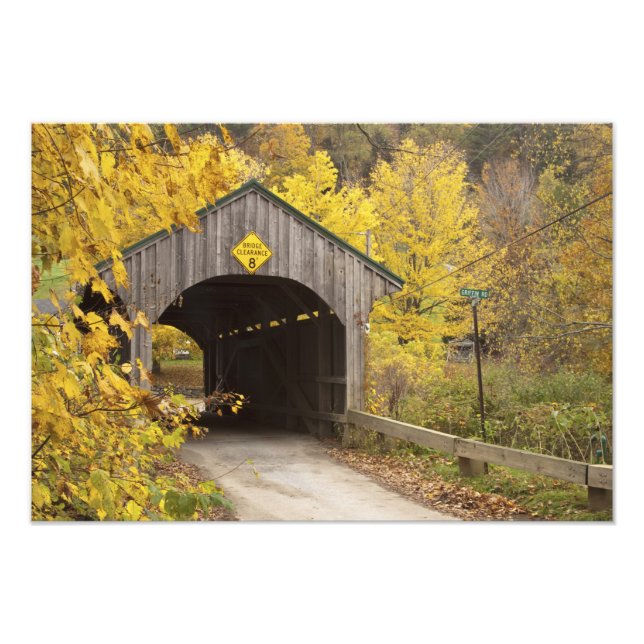 Covered bridge, Vermont, USA 2 Fototryck (Framsidan)