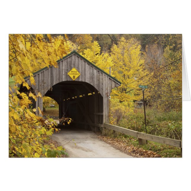 Covered bridge, Vermont, USA 2 Hälsningskort (Framsidan Horizontal)