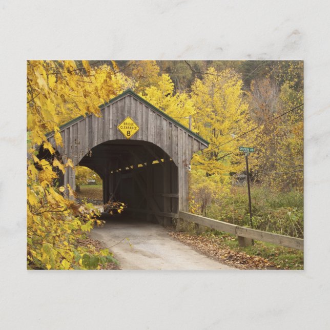 Covered bridge, Vermont, USA 2 Vykort (Framsida)