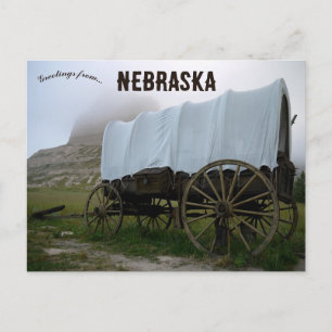 Covered Wagon in Scotts Bluff Nebraska Vykort