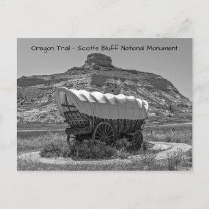 Covered Wagon vid Scotts Bluff National Monument Vykort