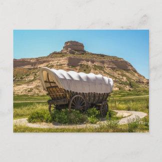 Covered Wagon vid Scotts Bluff National Monument Vykort